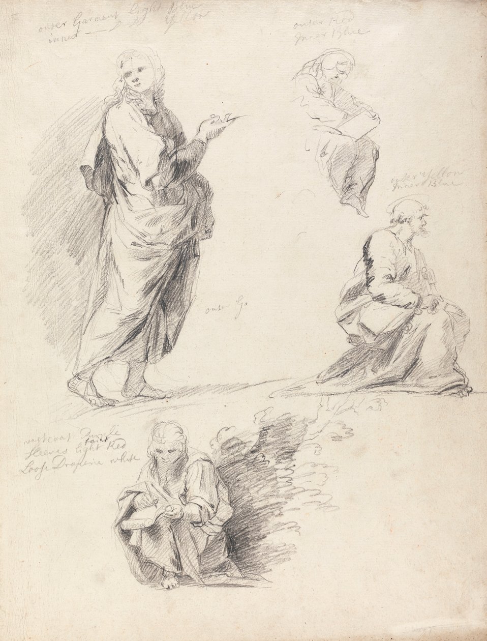 Sheet of Figure Studies from Raphael