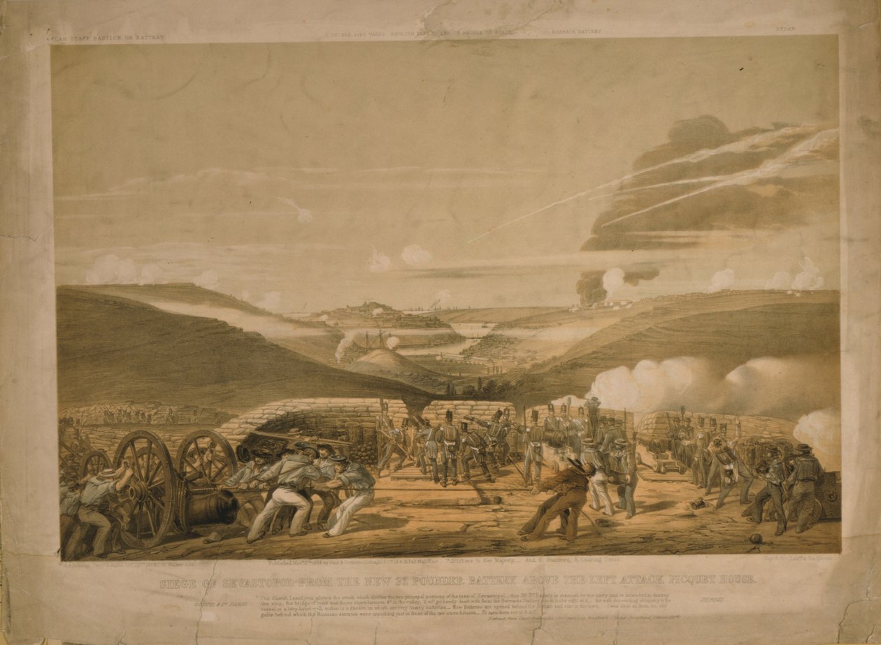 1854年、セヴァストポリの包囲戦 作： マイケル・アンソニー・シュラプネル・ビダルフ卿