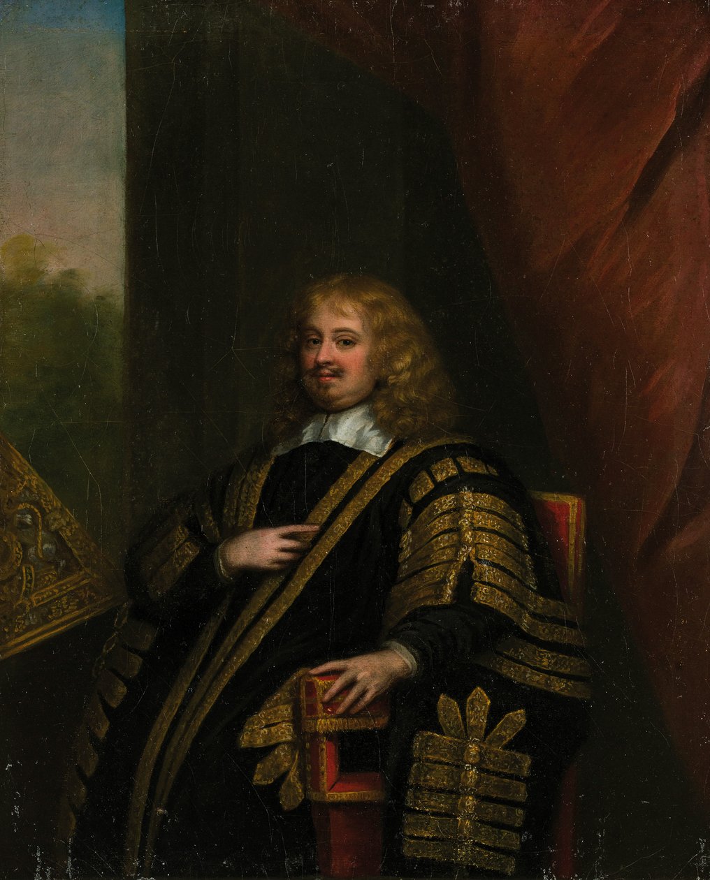 サー・エドワード・ハイド、クラレンドン伯爵 (1609-1674) の肖像。 作： ピーター・レリー卿