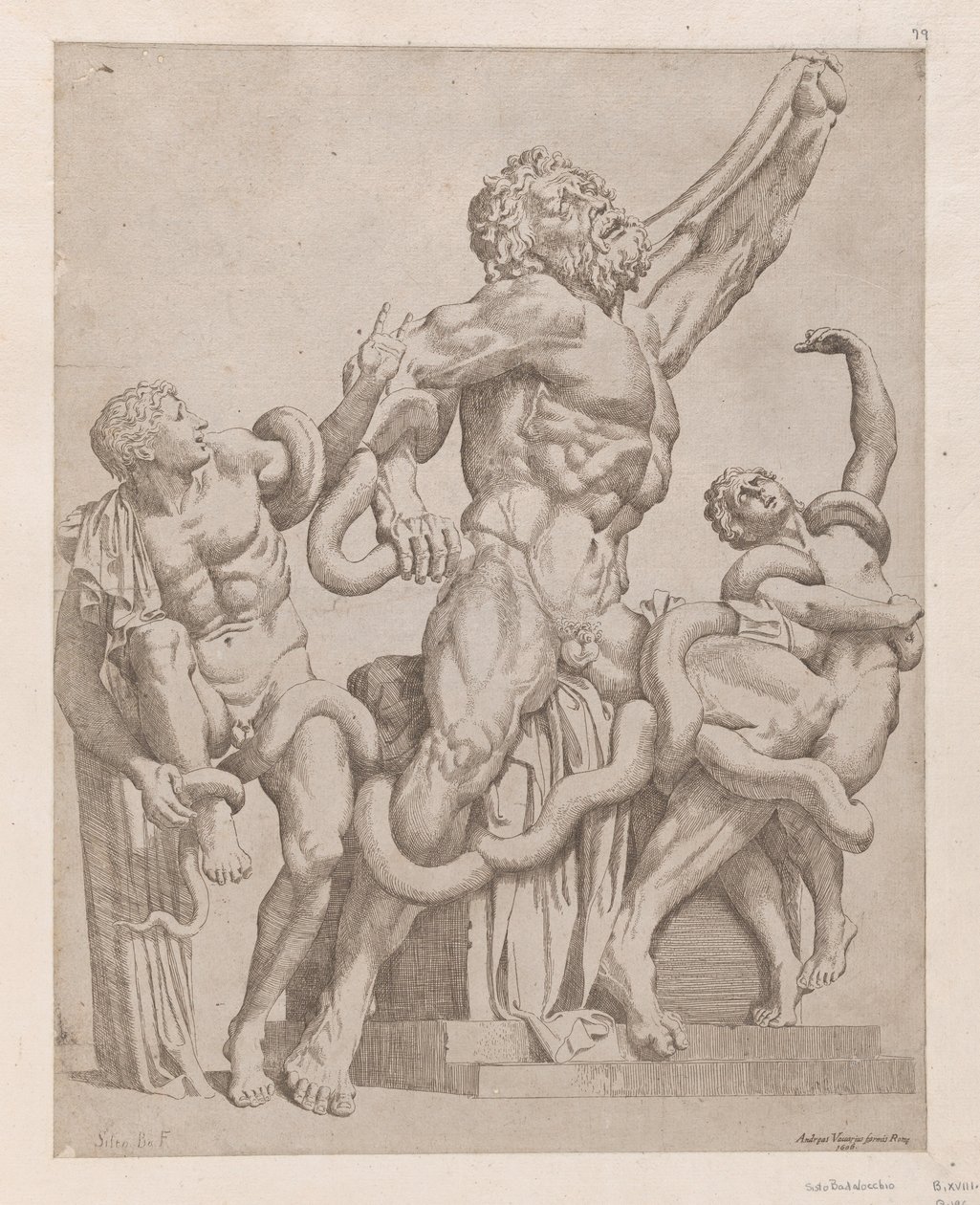 ローマの素晴らしさの鏡: Laocoon, 1561., 1561. 作： シスト・バダロッキオ