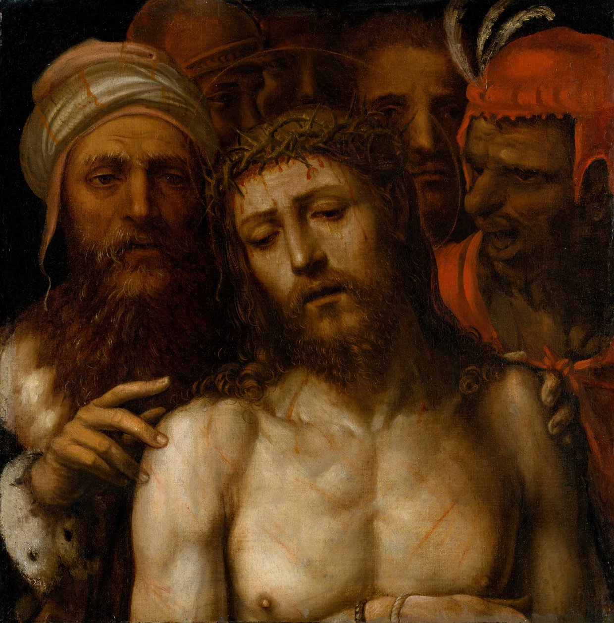 キリストは人々に贈られたEcce Homo、ca. 1540-49。 作： ソドマ