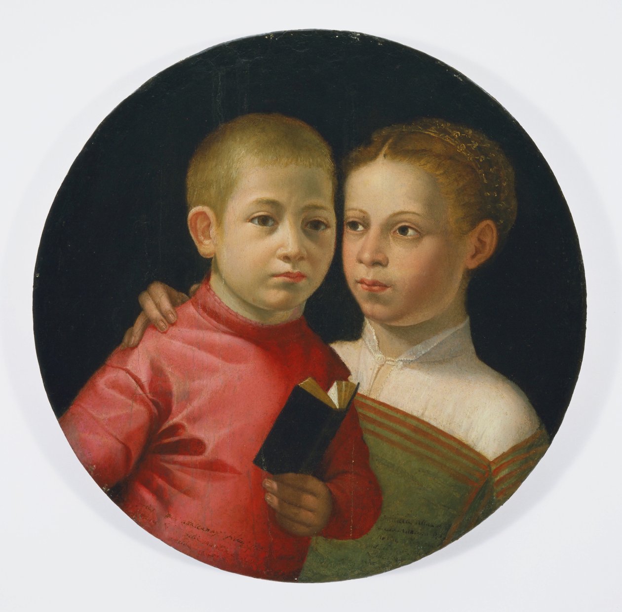 アタバンティ家の少年と少女の二重肖像、c.1580 作： ソフォニスバアンギッソラ