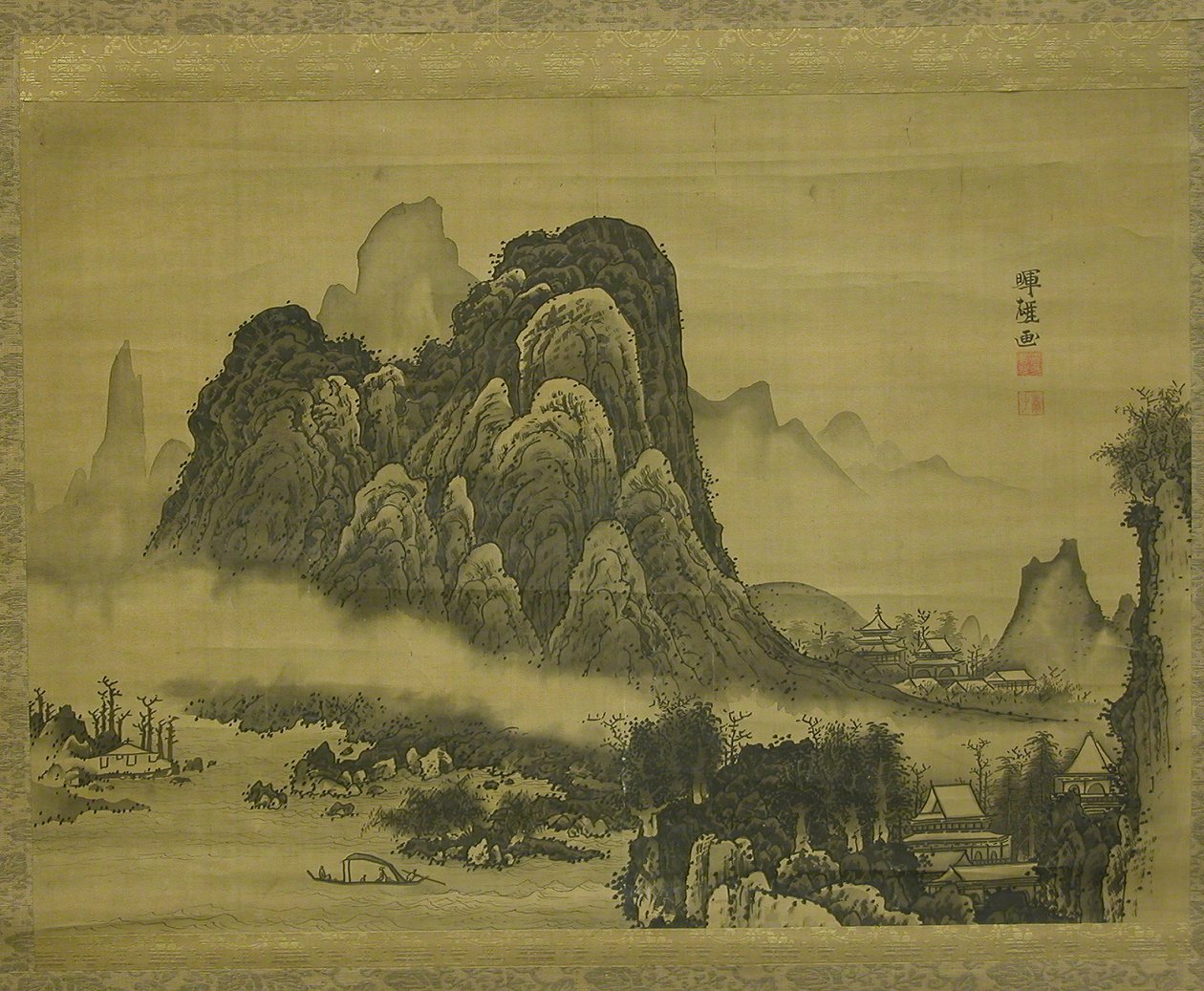 山の風景、ca。 1761-63。 作： So我Sho白