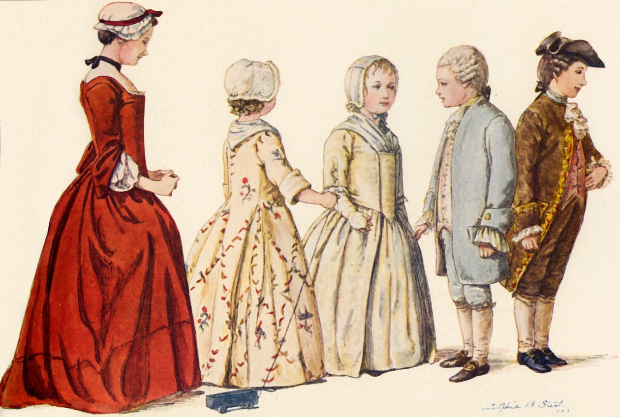 アン女王、ジョージI、II、IIIの統治時代の子供服1702-1790、1903、1937。 作： ソフィー・B・スティール