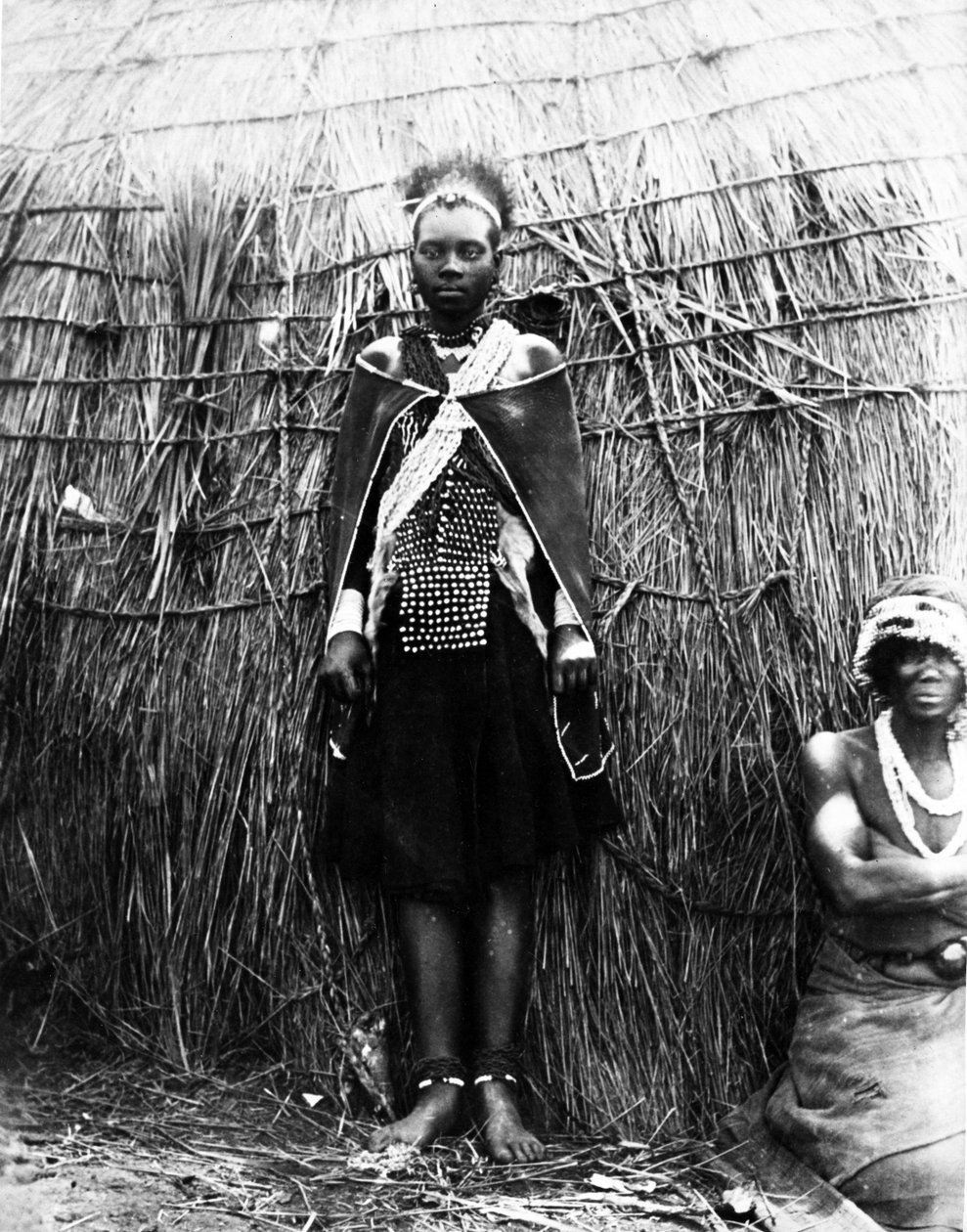 ズールー族の花嫁、1895年頃 作： 南アフリカの写真家
