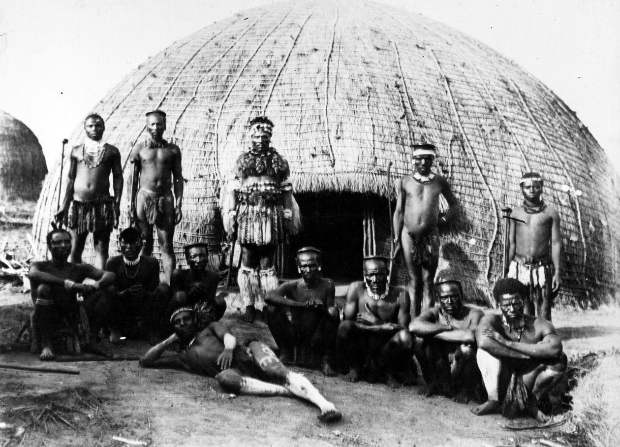 チーフテテレカと評議会、1895年頃 作： 南アフリカの写真家