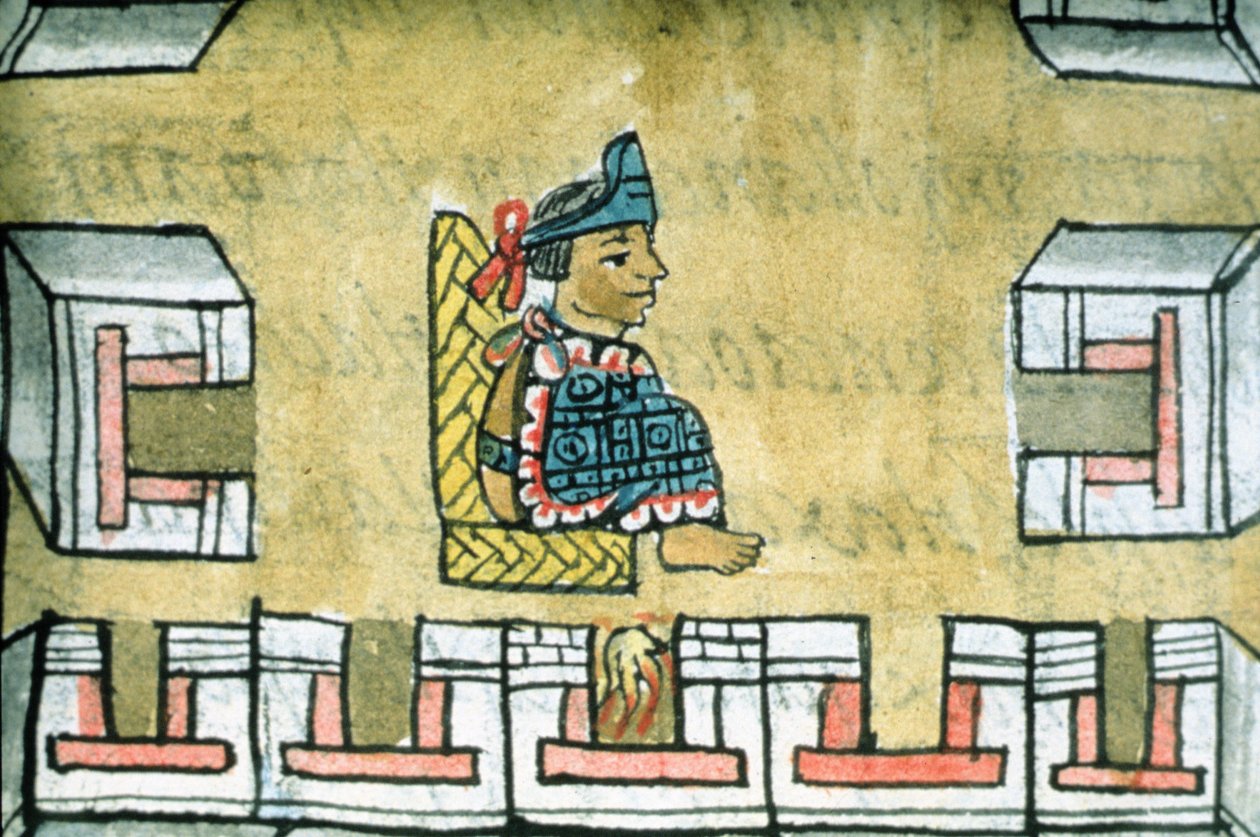 パラットさん218-220 Book IX Montezuma II（1466-1520）、from &39;Florentine Codex&39; by Bernardino de Sahagun、c.1540-85 作： スペイン語学校