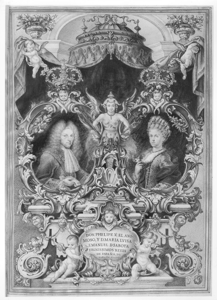 フィリップV（1683-1746）スペイン王、サボイのマリアルイーザ（1688-1714）、1713年 作： スペイン語学校