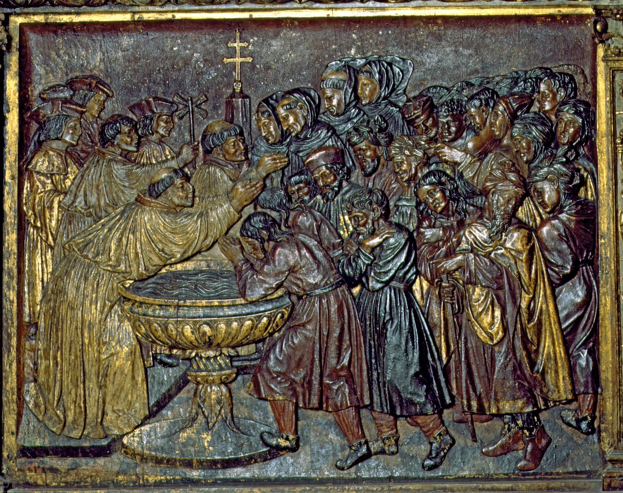 ムーア人の洗礼、フェリペBigarny（1475-1543）、Capilla Real、グラナダ、アンダルシア、スペイン 作： スペイン語学校