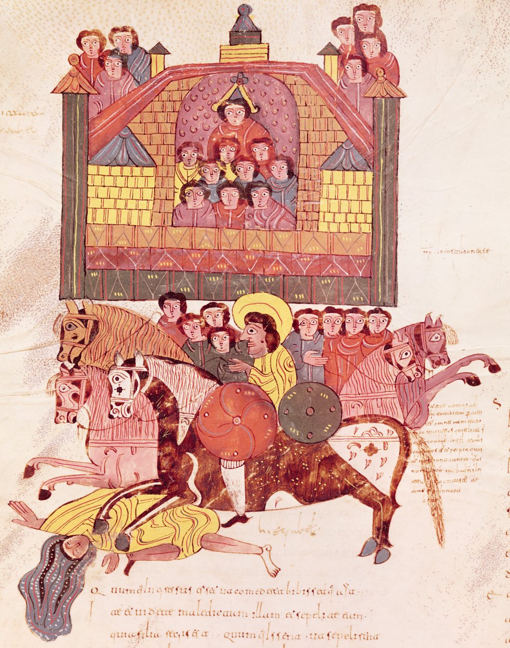 Fol.150vイゼベルの死、聖書モザラベ 作： スペイン語学校