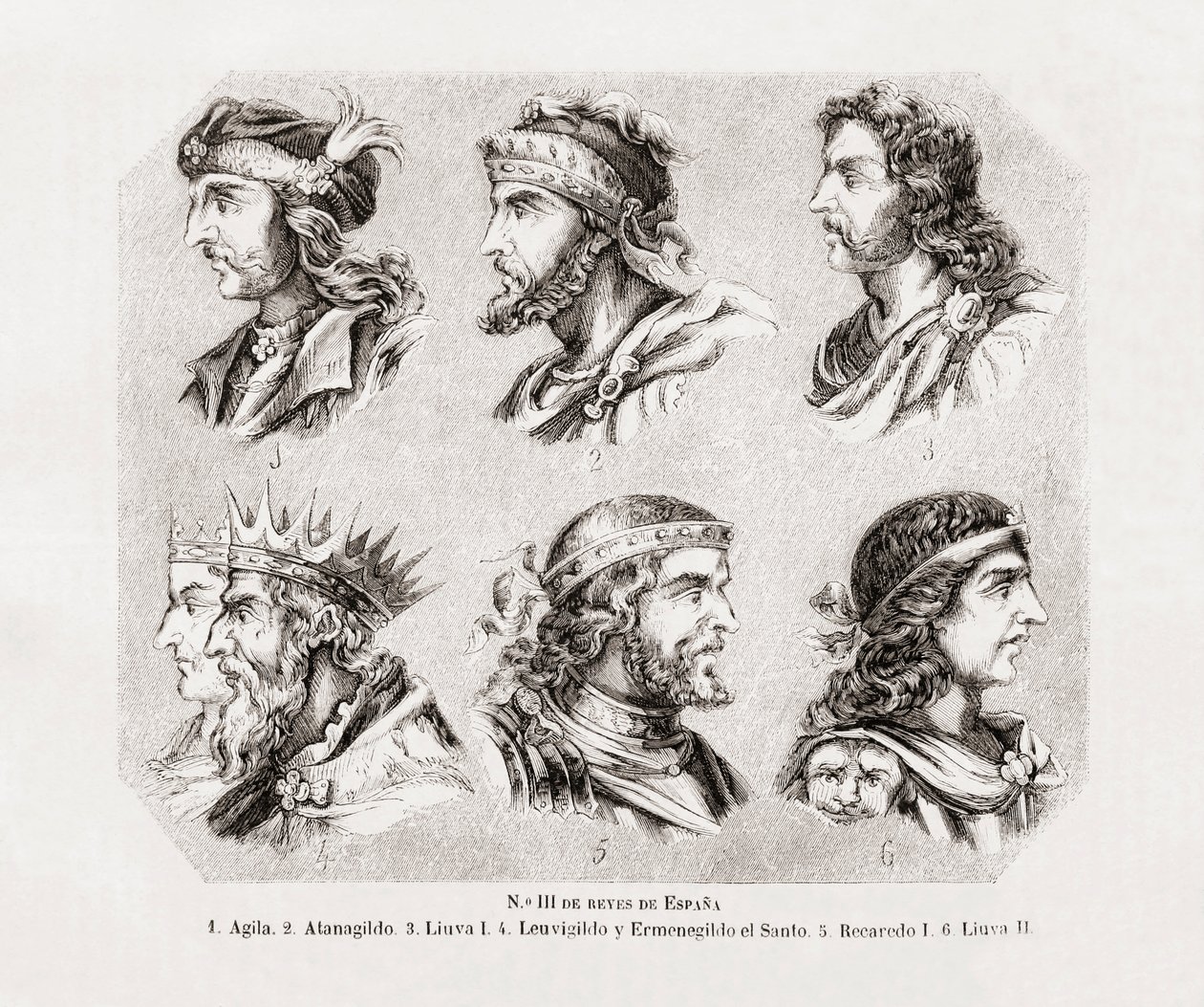6人のスペイン人王。 作： スペイン語学校