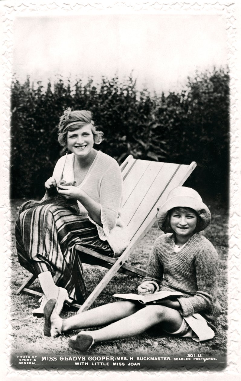 グラディスクーパー1888〜1971年、英国の女優と娘のジョーン、20世紀初頭。 作： スポーツと全般