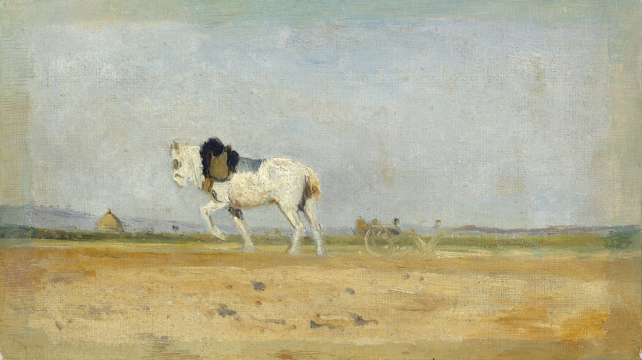 畑の鋤馬、18701874。 作： スタニスラス・レパン
