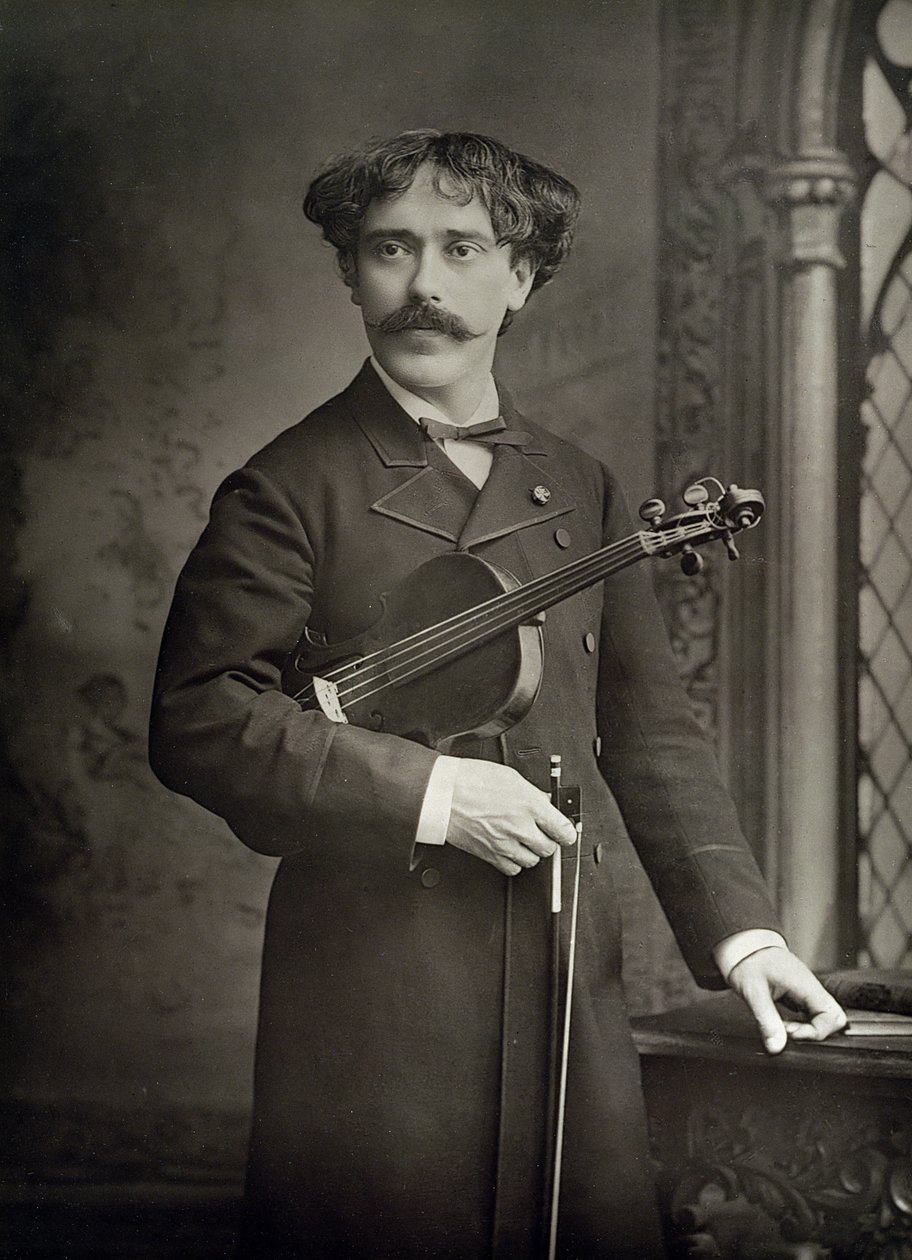 Pablo de Sarasate y Navascues（1844-1908）、スペインのバイオリニスト、作曲家、ポートレート写真 作： スタニスラウス・ワレリー