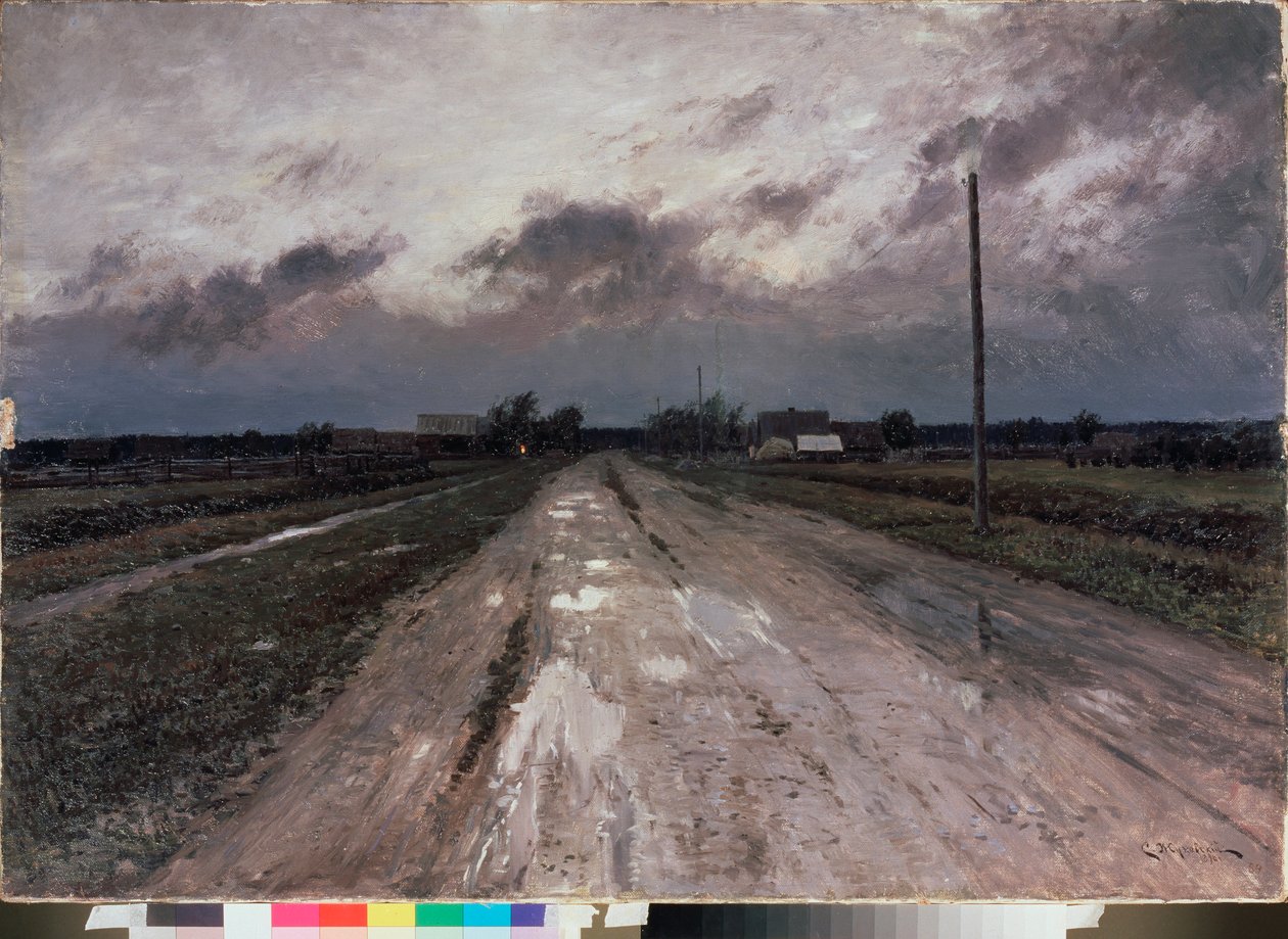 秋。 スタニスラフ・ユリアノビッチ・ジュコフスキー（ジュコフスキー）（1873-1944）による絵画、キャンバスに油彩 作： スタニスラフ・ユリアノビッチ・ジョコフスキー