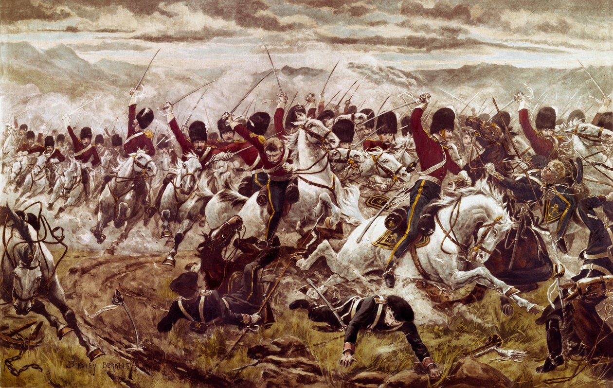 1854年10月25日バラクラバでのスカーレットの300または重旅団の突撃？、1890年頃 作： スタンリーバークリー