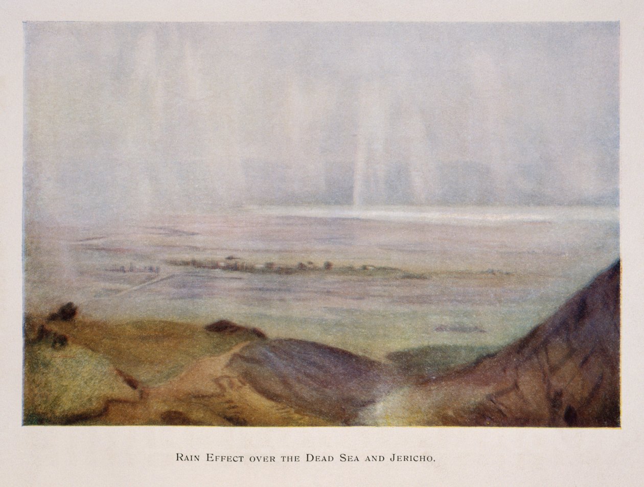 1906年、パレスチナのエリコと死海に降る雨 作： スタンリー・インチボールド