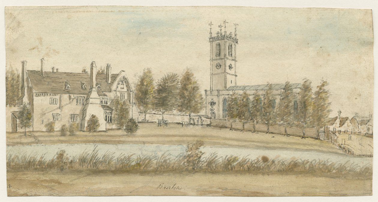 バートンアポントレント修道院：水彩画、nd [c 1795]（絵画） 作： ステッビングショー