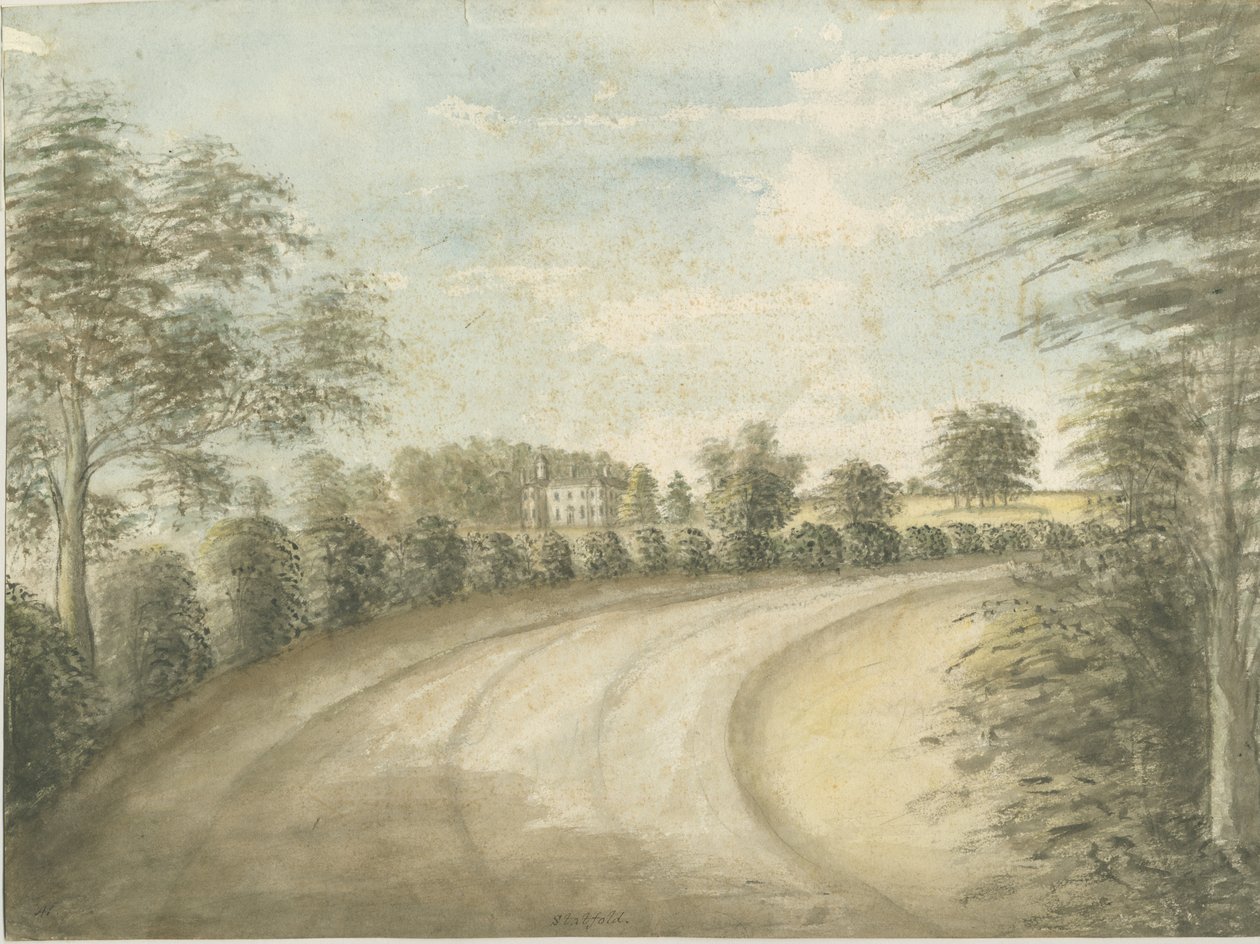スタットフォールドホール：水彩画、nd [1762-1802] 作： ステッビングショー