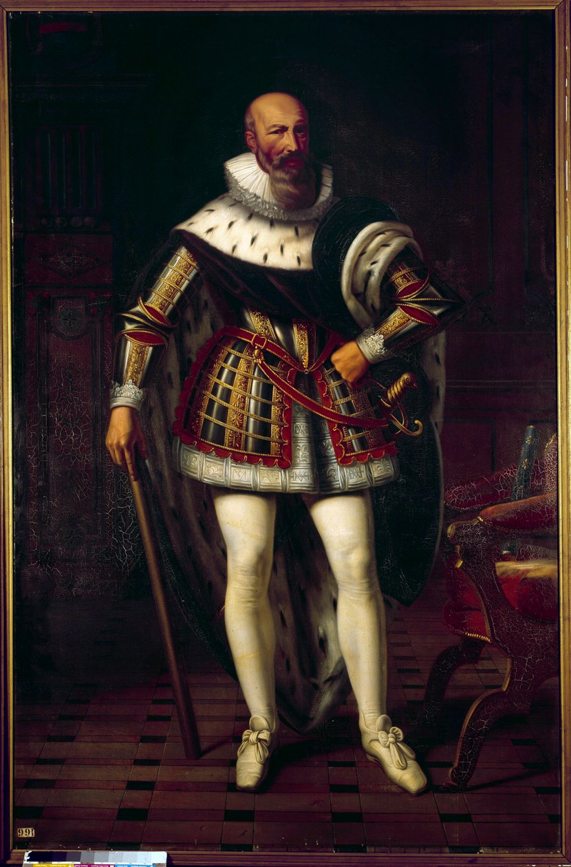 Retrato de corpo inteiro de Maximilian de Bethune, Marquês de Rosny, Duque de Sully (1559-1641) Pintura de Sebastien Louis Norblin de la Gourdaine (1796-1884) 作： ステファン・ユリウス・ノルブリン・デ・ラ・グルデーヌ