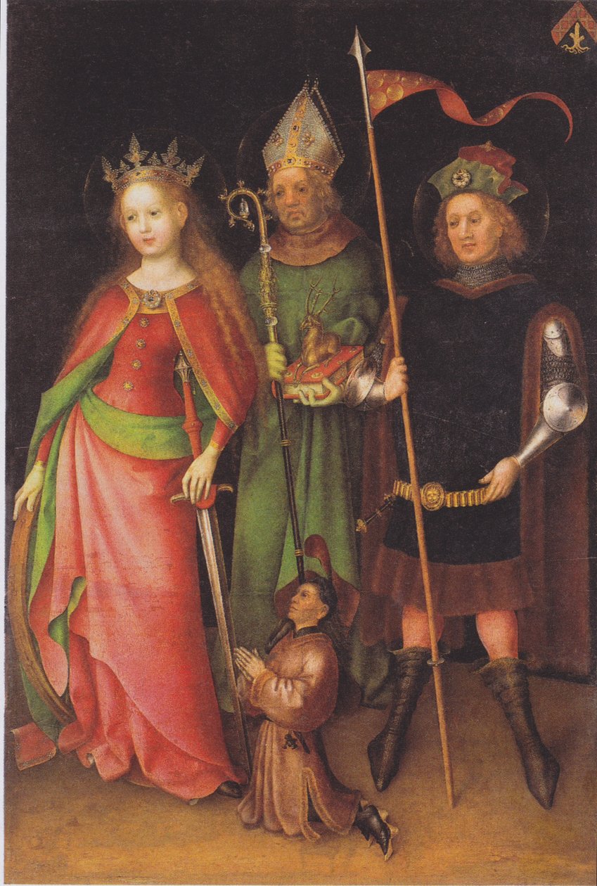 Hl. Katharina, Hubert und Quirinus (Jüngstes-Gericht-Altar) 作： ステファン・ロックナー