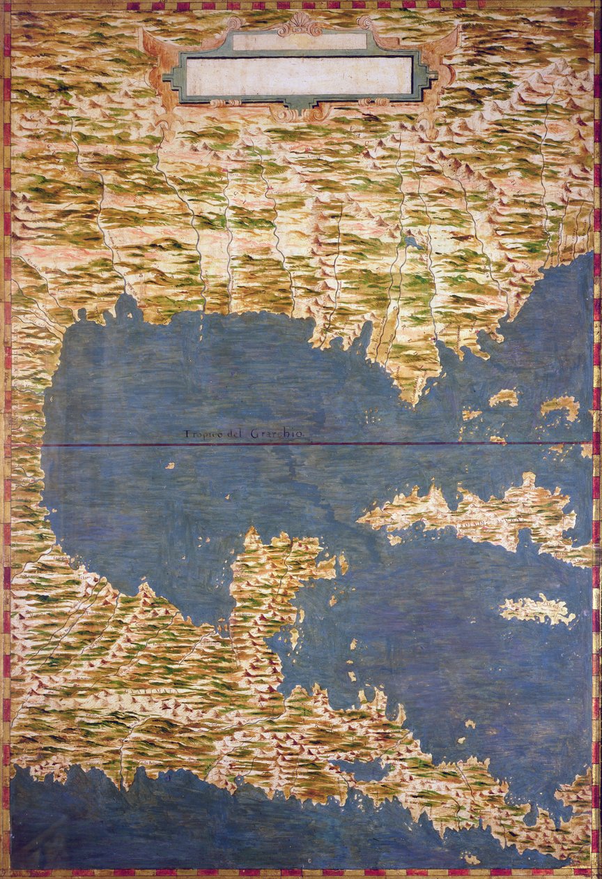 キューバとカリブ海の地図 作： ステファノ・ボンシニョーリ