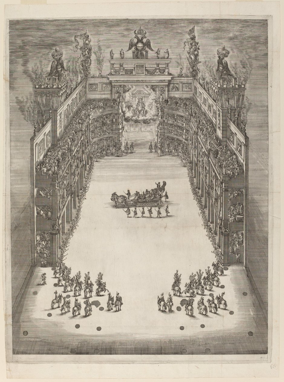 劇場の航空写真、1652 年。 作： ステファノ・デラ・ベラ