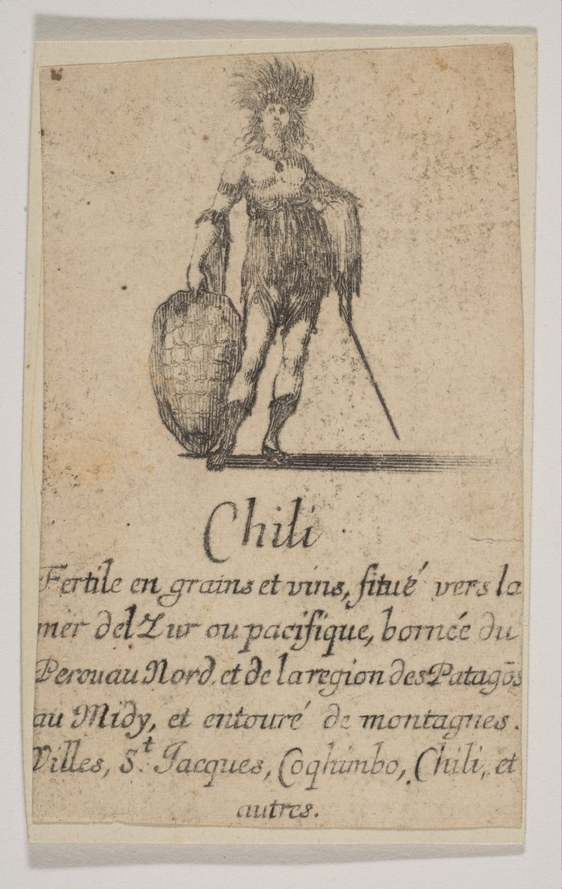 チリ、ゲームオブジオグラフィーJeu de laGéographie、1644年。 作： ステファノ・デラ・ベラ