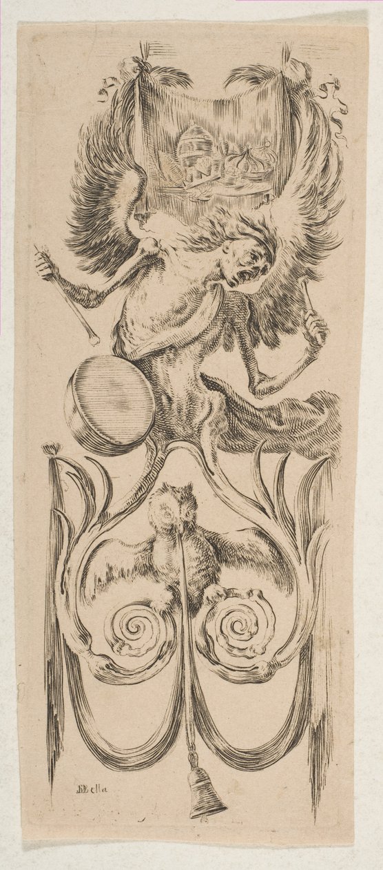 ドラムを叩く死、ca。 1653年。 作： ステファノ・デラ・ベラ