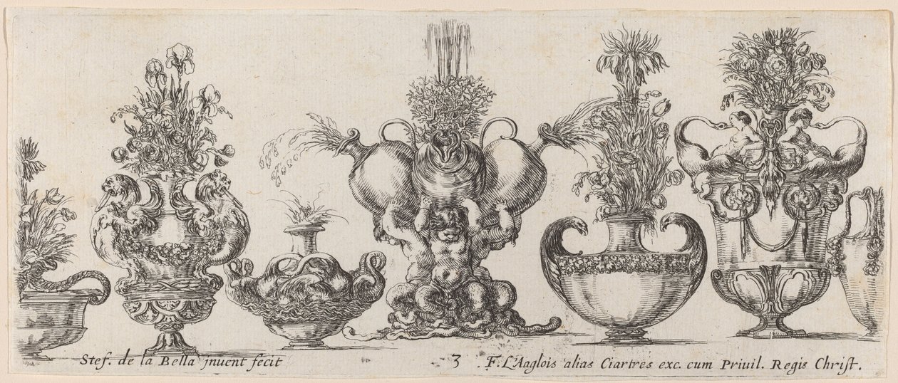 ファンタスティック 花瓶、おそらく 1646 年製。 作： ステファノ・デラ・ベラ