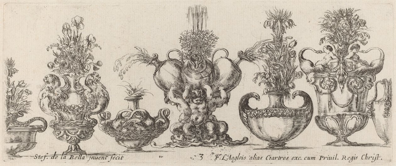 ファンタスティック 花瓶、おそらく 1646 年製。 作： ステファノ・デラ・ベラ