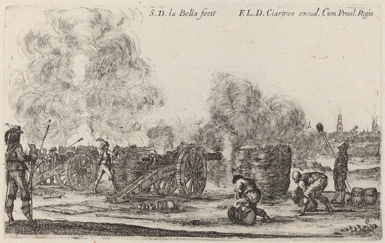 大砲の発射、c。 1641年。 作： ステファノ・デラ・ベラ
