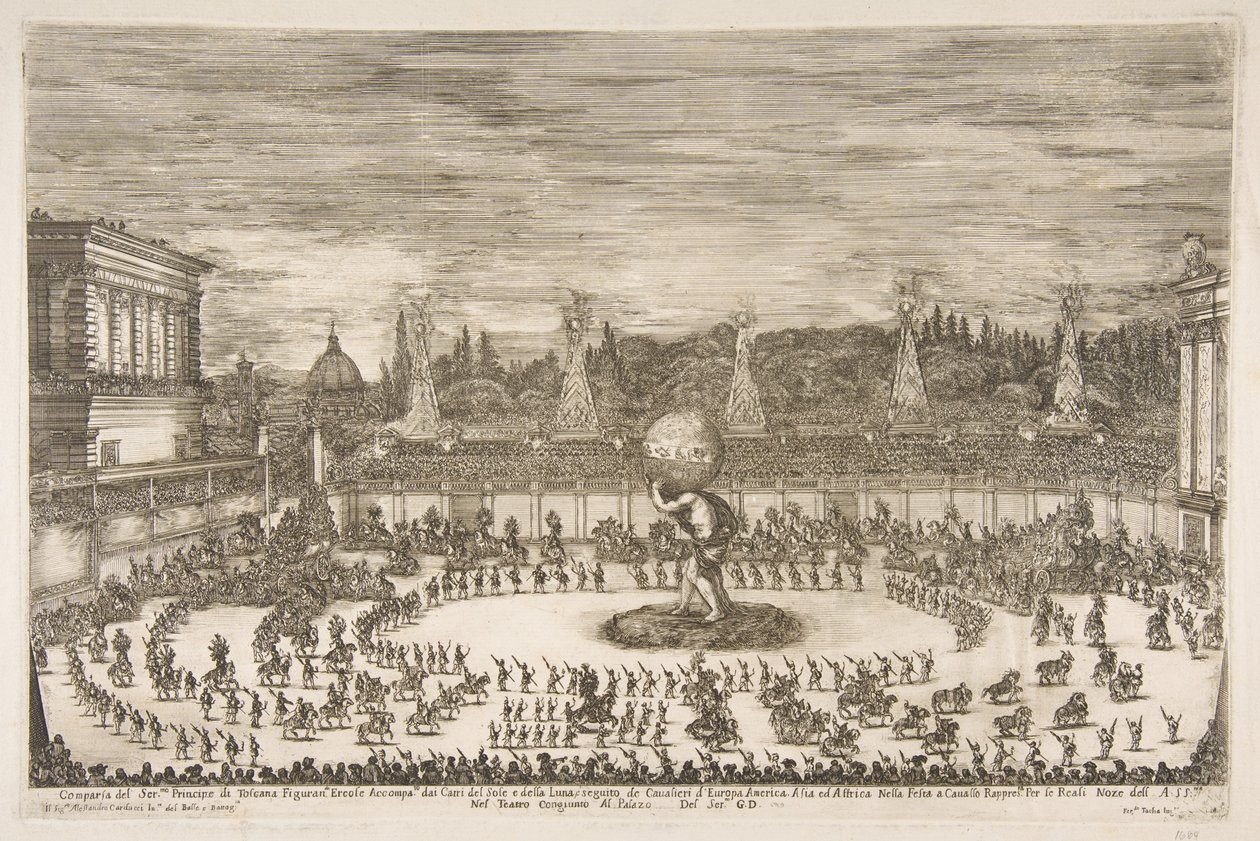 The Celebrating World：Entrance of Cosimo III de Medici、1661。 作： ステファノ・デラ・ベラ