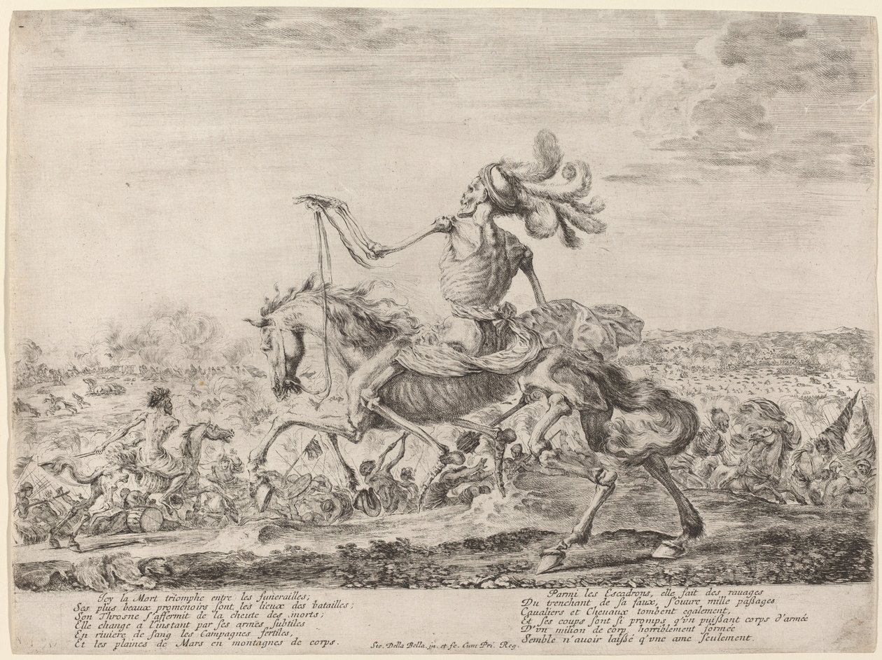 戦場での死、1648年。 作： ステファノ・デラ・ベラ