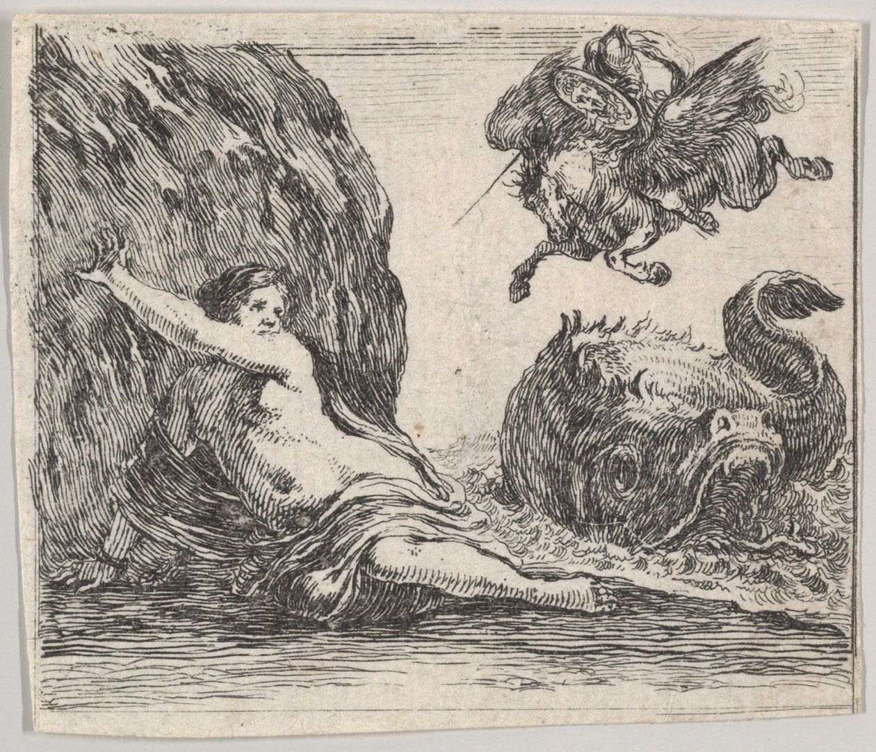 ペルセウスとアンドロメダ、ゲームオブミソロジーJeu de la Mythologie、1644年。 作： ステファノ・デラ・ベラ