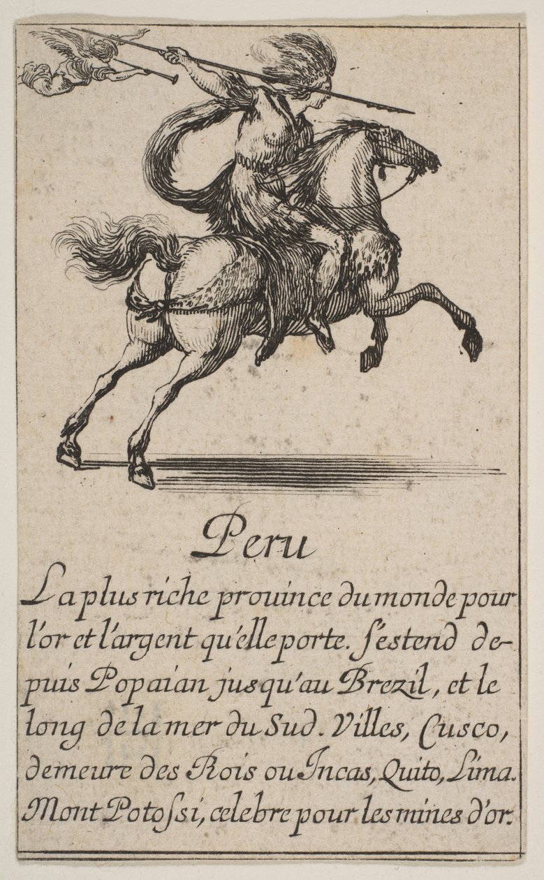 ペルー、「地理学のゲーム」より Jeu de la Géographie, 1644. 作： ステファノ・デラ・ベラ