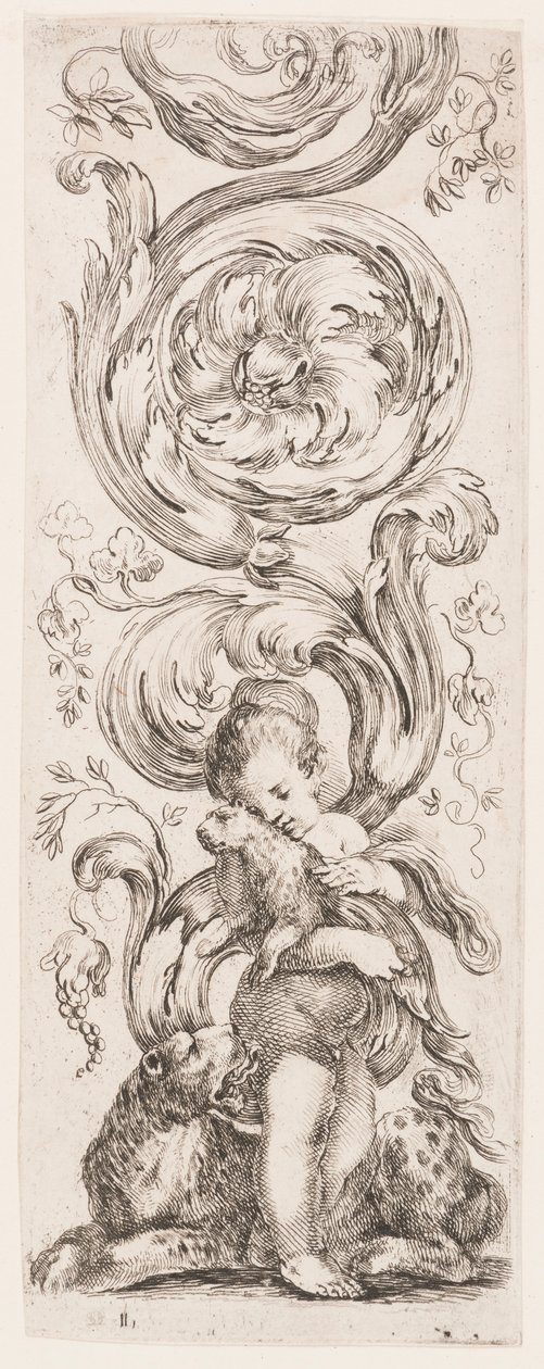 プレート、シリーズ「Ornamenti o grottesche (Ornaments or Grotesques)」から 作： ステファノ・デラ・ベラ