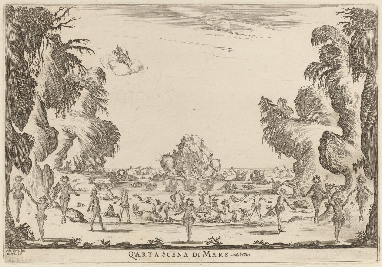 第四の海の情景、1637年。 作： ステファノ・デラ・ベラ