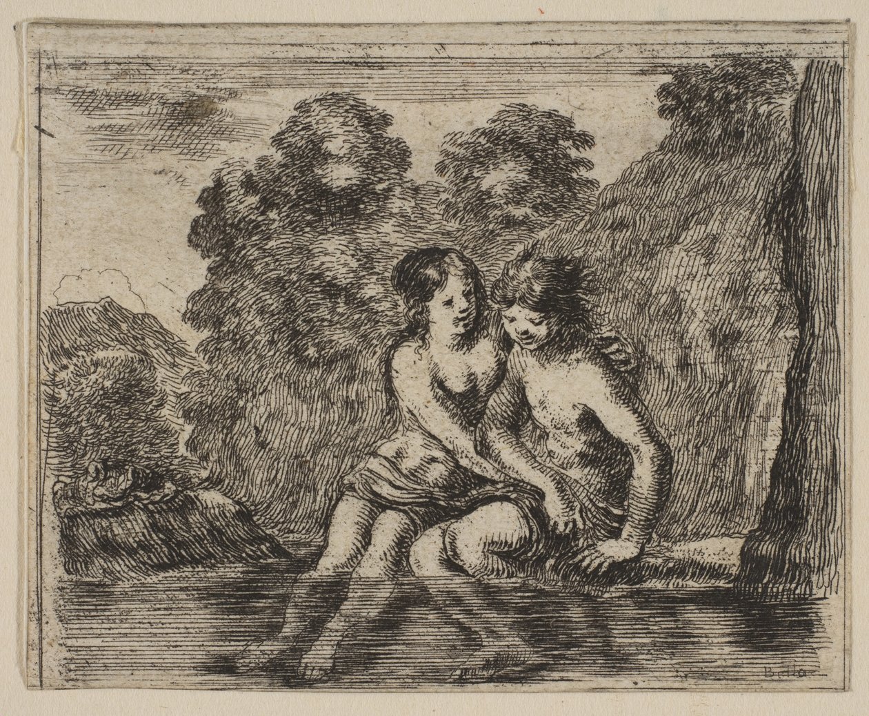 サルマシスと雌雄同体、ゲームオブミソロジーJeu de la Mythologie、1644年。 作： ステファノ・デラ・ベラ