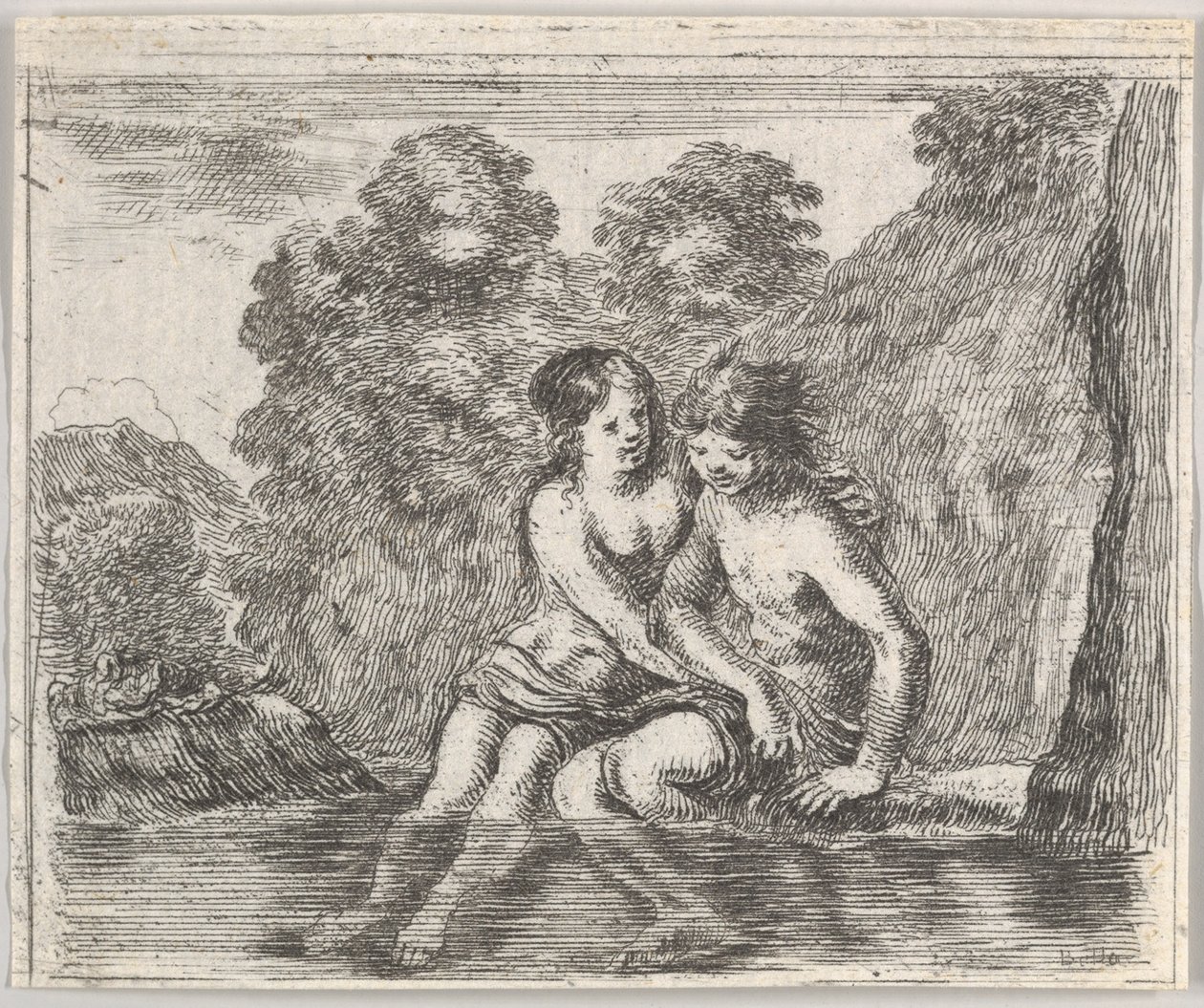 サルマシスと雌雄同体、ゲームオブミソロジーJeu de la Mythologie、1644年。 作： ステファノ・デラ・ベラ