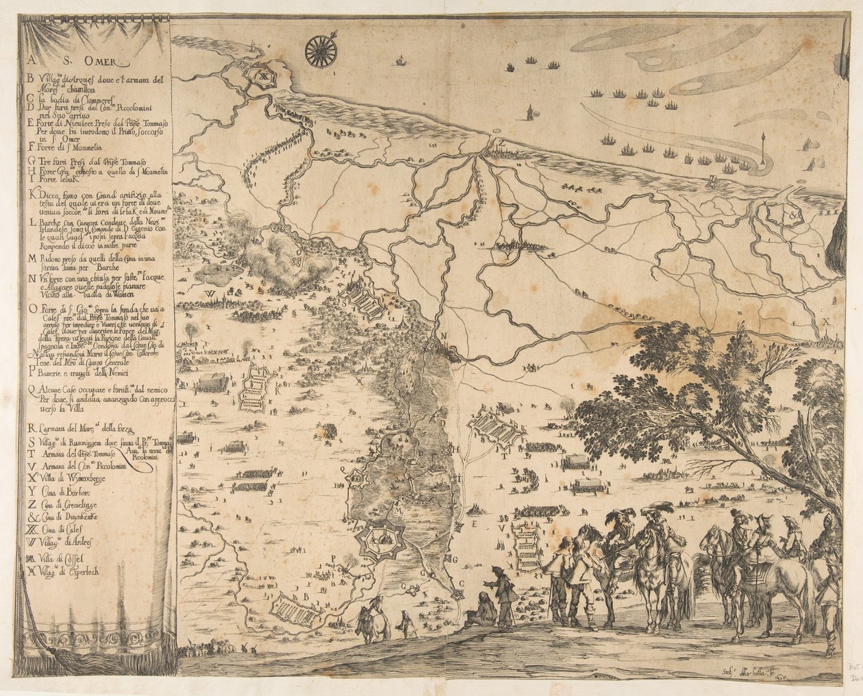 サントメールの包囲、1638年。 作： ステファノ・デラ・ベラ