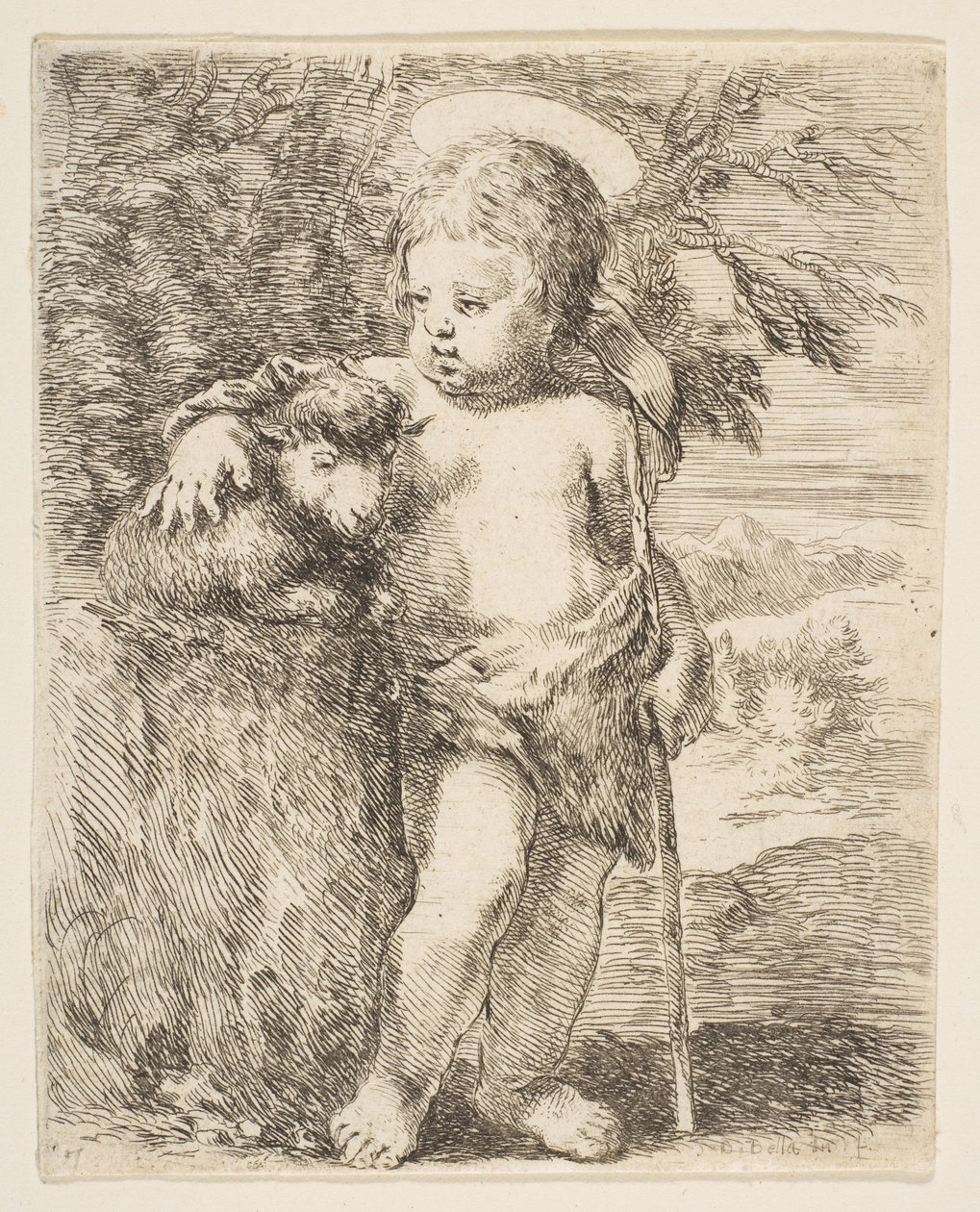 子羊と一緒の洗礼者聖ヨハネ聖ヨハネ。 1649 作： ステファノ・デラ・ベラ