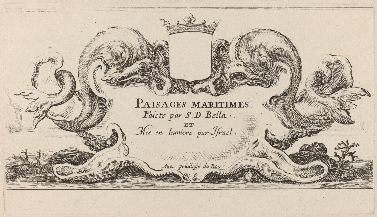 Paysages 海事のタイトル ページ、1644 年。 作： ステファノ・デラ・ベラ