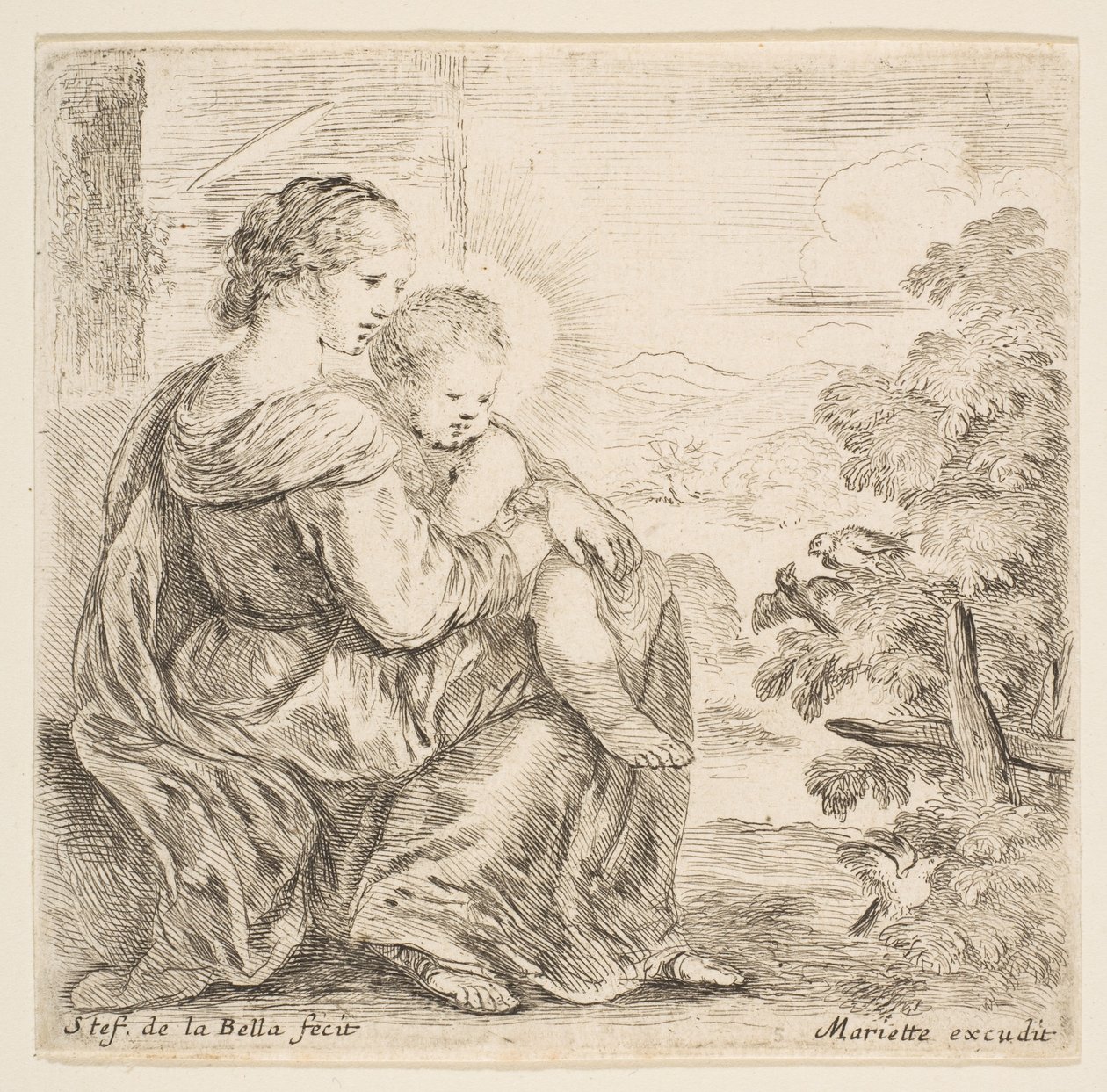 ヴァージンとキリストの子供、1641年。 作： ステファノ・デラ・ベラ
