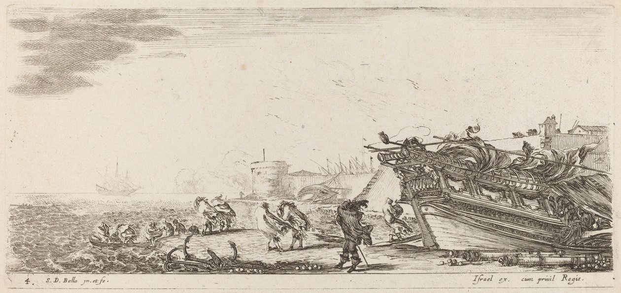ウィンディ ハーバー、1644 年。 作： ステファノ・デラ・ベラ