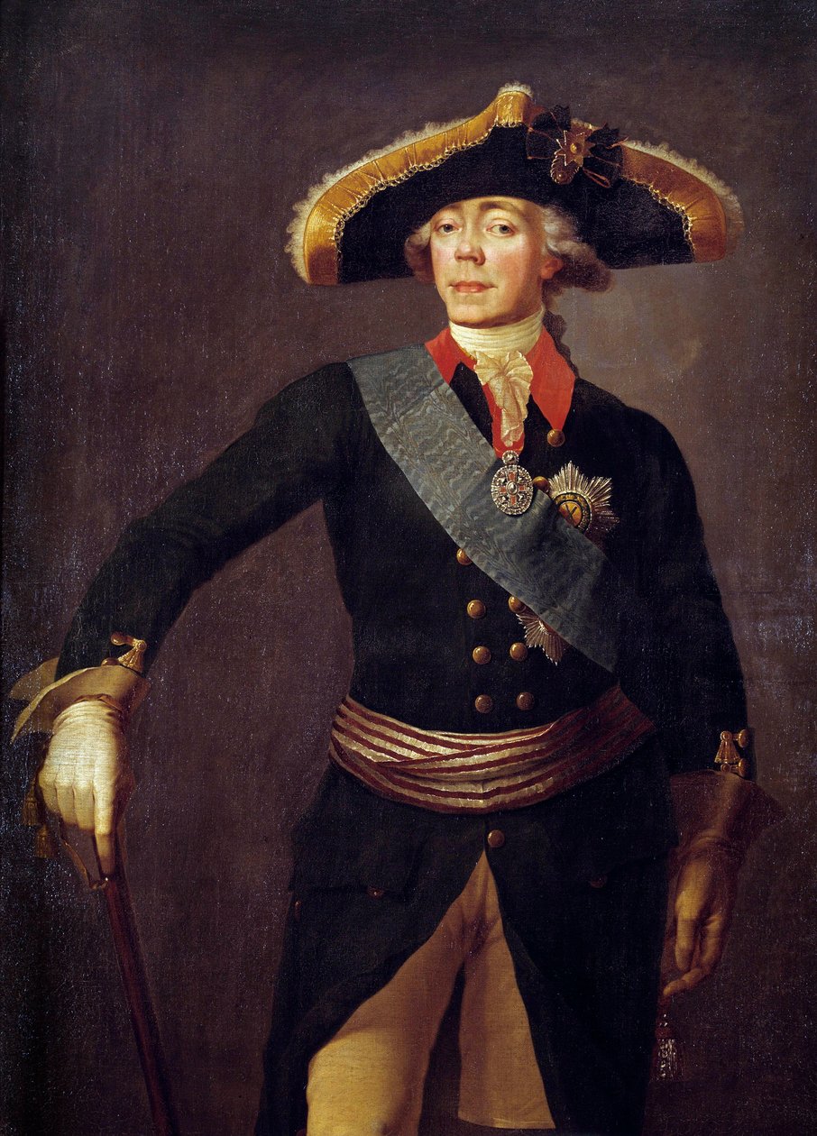 パウロ1世（1754-1801）の肖像 ロシア皇帝 ステパン・セメノビッチ・シュチューキン（1738-1828）の絵画 19世紀 サンクトペテルブルク、ペテルホフ城 作： ステパン・セメノビッチ・シュチューキン