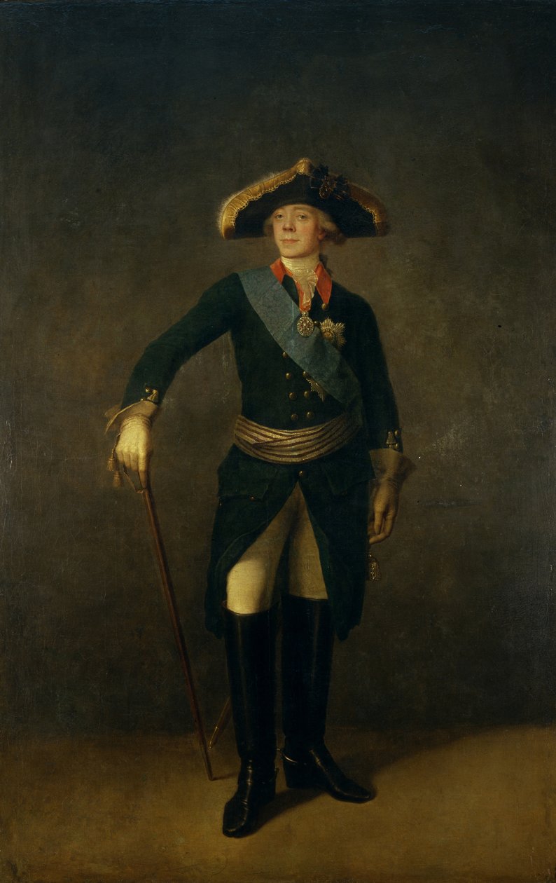 ロシアの皇帝パウロ1世の肖像1754-1801、1797 作： ステパン・セメノビッチ・シュチューキン