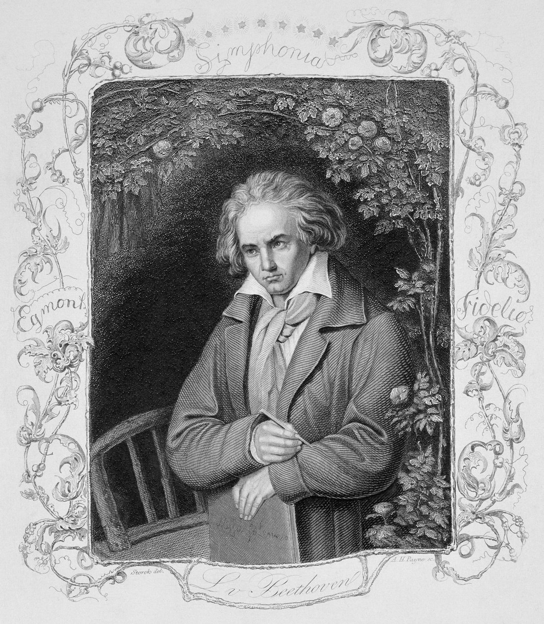 ルートヴィヒヴァンベートーベン（1700-1827）、アルバートヘンリーペイン（1812-1902）によって彫刻 作： ストーク