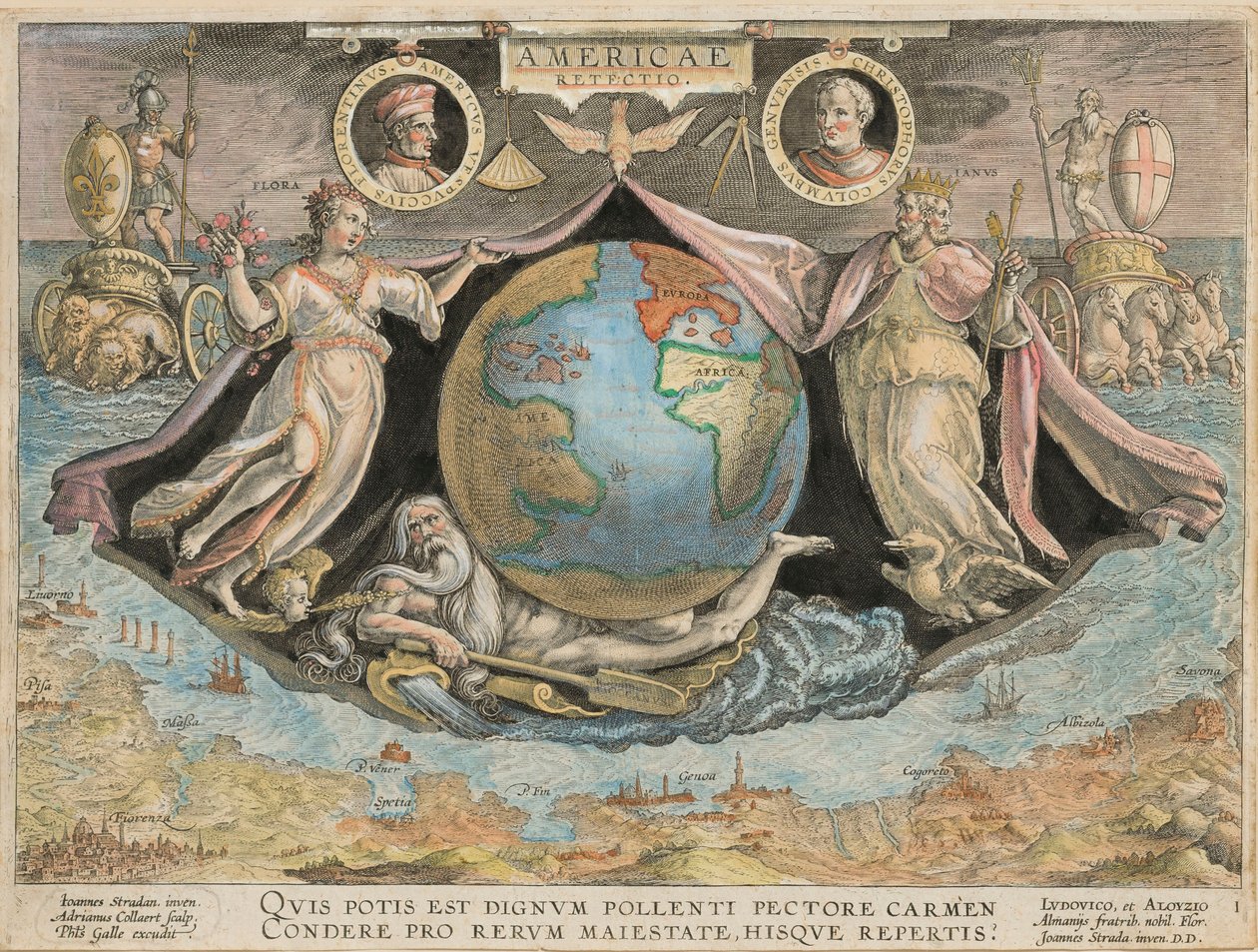 アメリカのリテクション アメリカのリテクション、1591年。 作： ストラダヌス