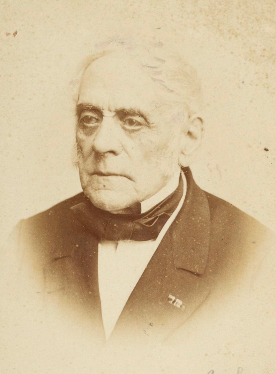 Daniel François Esprit Auber - 作曲家Daniel-Francois-Esprit Auber (1782-1871)の肖像、Photo studio Reutlingerによる、パリの写真館 。アルブミン写真。プライベートコレクション 作： スタジオロイトリンガー
